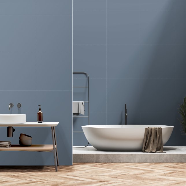 Moderne Schiefergraue Schlichte Solid-Farbe Tapete (Badezimmer)