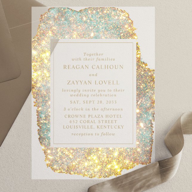 Moderne schillernde Glitter-Hochzeit (Von Creator hochgeladen)
