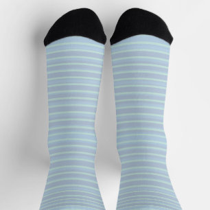 Moderne schimmernde blaue Streifen Socken