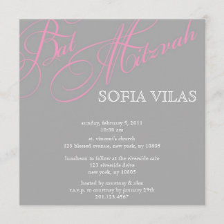 Moderne Schläger Mtizvah Einladung