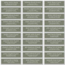 Moderne, schlichte Adresse für Hochzeitsgäste Aufkleber