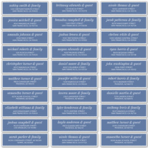 Moderne, schlichte Adresse für Hochzeitsgäste Aufkleber