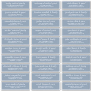 Moderne, schlichte Adresse für Hochzeitsgäste Aufkleber