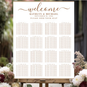 Moderne, schlichte Beige Einfache Hochzeit mit 16 Poster