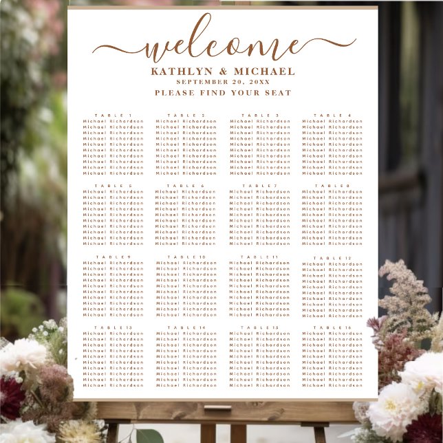 Moderne, schlichte Beige Einfache Hochzeit mit 16  Poster (Von Creator hochgeladen)