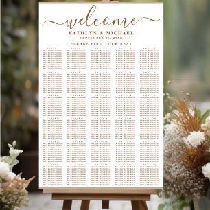 Moderne, schlichte Beige, einfache Hochzeit mit 30 Poster