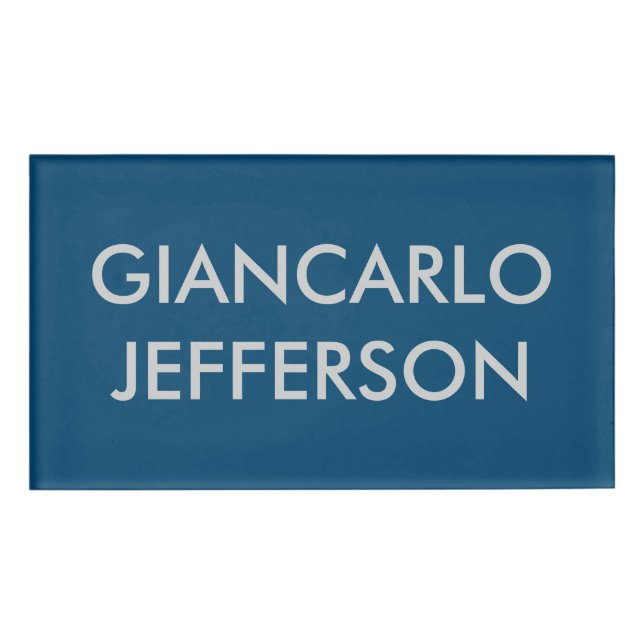 Moderne Schlichte Berufliche Namensposition Namenschild (Vorderseite)