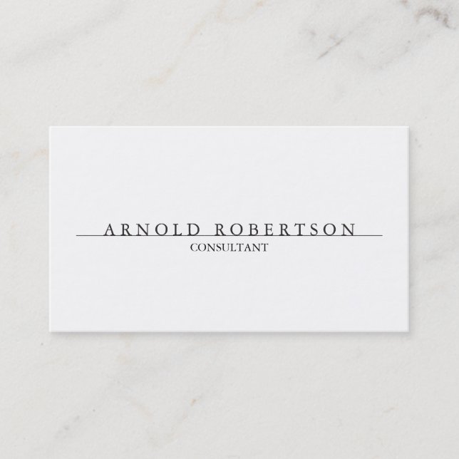 Moderne Schlichte Berufliche Visitenkarte (Vorderseite)