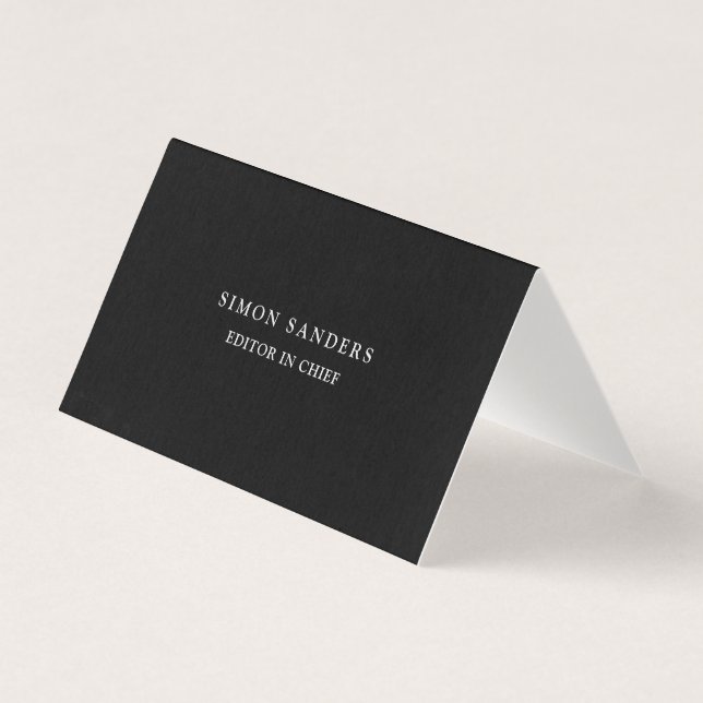 Moderne schlichte einzigartige minimalistische Sch Visitenkarten (Vorderseite)