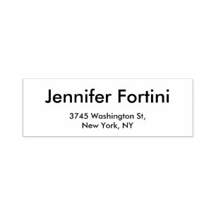 Moderne Schlichte Elegante Schwarz & Weiß Minimali Permastempel