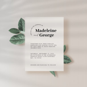 Moderne schlichte, elegante Typografie schwarzweiß Save The Date