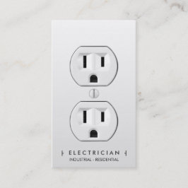 Moderne, schlichte elektrische Steckdose Terminkarte