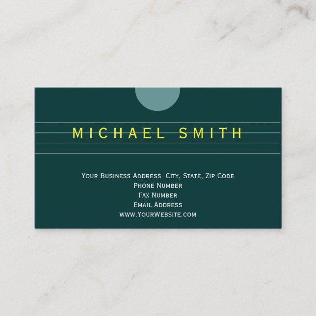 Moderne Schlichte Minimal Business Card Visitenkarte (Vorderseite)