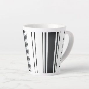 Moderne schlichte, minimalistische schwarzweiße St Milchtasse