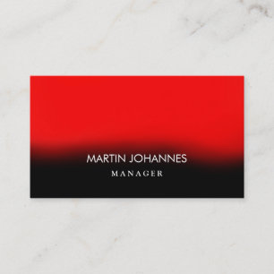 Moderne Schlichte Red Black Business Card Visitenkarte