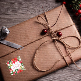 Moderne, schlichte und helle Schrift Quadratischer Aufkleber