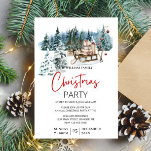 Moderne Schlitten mit dem heutigen Weihnachtsfest- Einladung