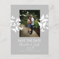 Moderne Schmetterlinge Save the Date Foto Postkart