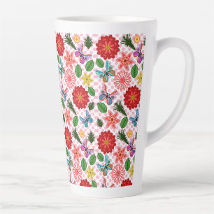 Moderne Schmetterlings-Blumen im Frühlingsgarten Milchtasse