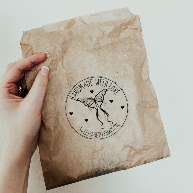 Moderne Schmetterlingshandgefertigt mit Liebe Gummistempel (Von Creator hochgeladen)