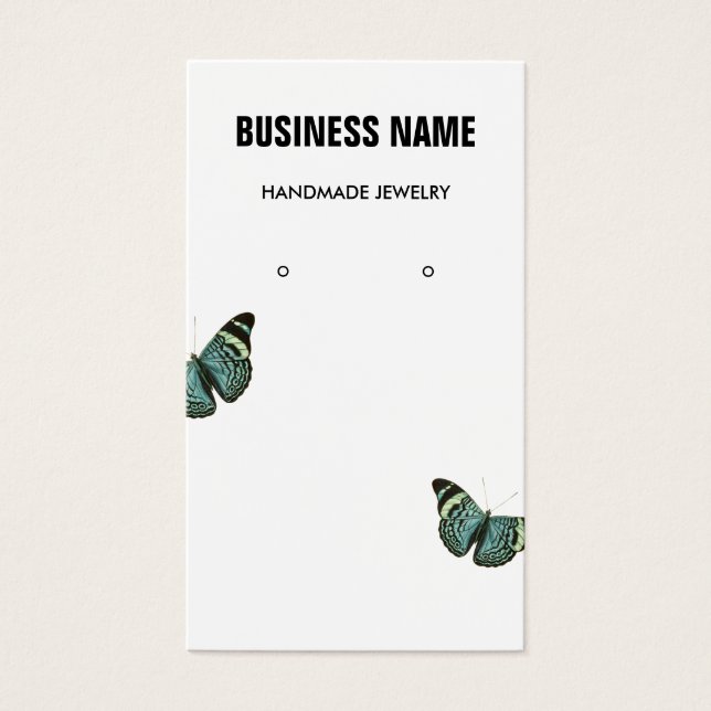 Moderne Schmetterlingsschmuckkarte (Vorderseite)