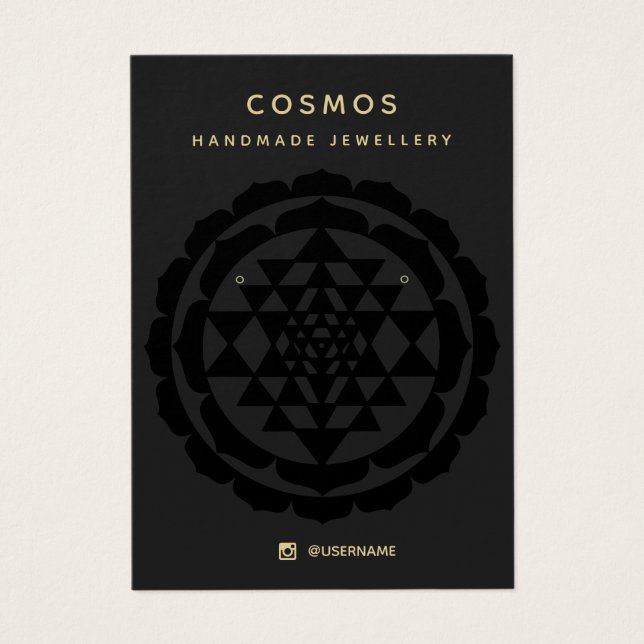 Moderne Schmuckkarte für das Neue Alter Schwarzer  (Vorderseite)