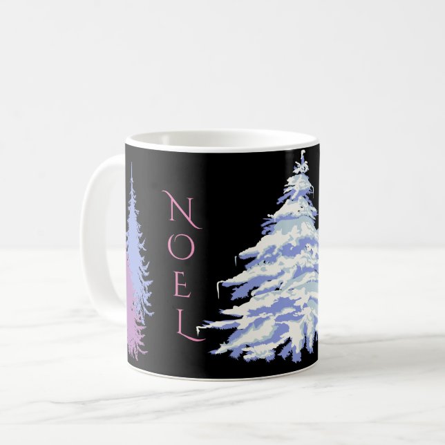 Moderne SchneebaumverÄNDERUNG FARBE Weihnachten Kaffeetasse (Vorderseite Links)