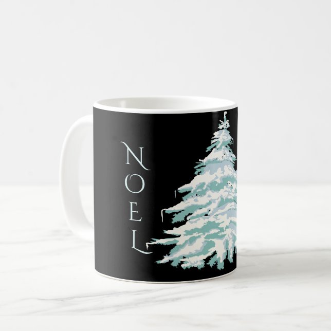Moderne SchneebaumverÄNDERUNG FARBE Weihnachten Kaffeetasse (Vorderseite Links)