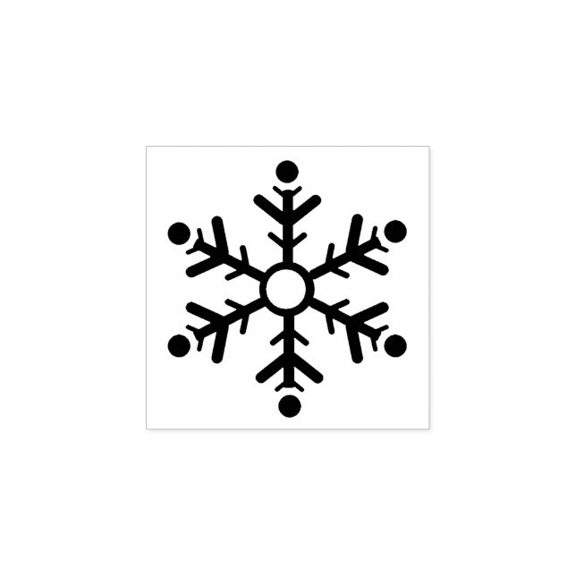 Moderne Schneeflocke Gummistempel (Prägung)