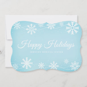 Moderne Schneeflocken Ärztliche Feiertage Feiertagskarte