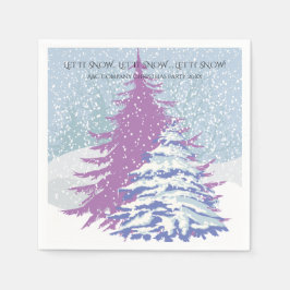 Moderne Schneehochbaum-ÄNDERFARBE Serviette