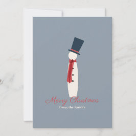 Moderne Schneemann-Foto-Feiertags-Weihnachtskarte Dankeskarte