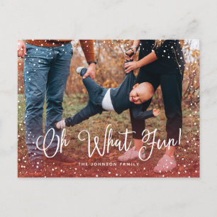 Moderne Schneeschrift 2 Foto Feiertagspostkarte