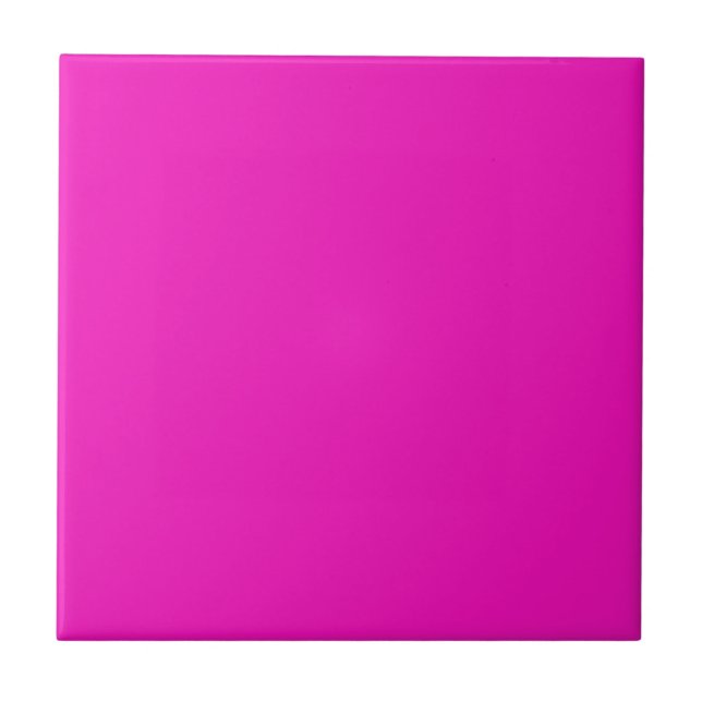 Moderne schockierende rosa Farbe | Dunkelpink Fliese (Vorderseite)