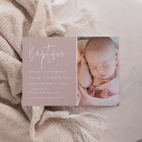Moderne schöne Baby-Taufe Blush Foto