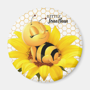 Moderne, schöne Bienenblume Magnet