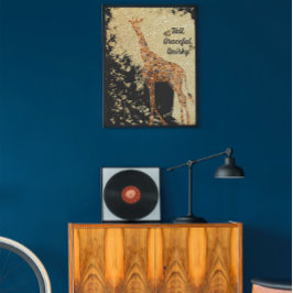 Moderne schöne Giraffe Tierart Poster