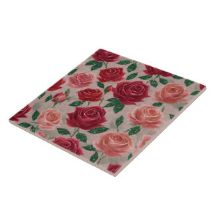 Moderne schöne Leinenrosen-Kollektion Fliese