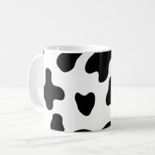Moderne schöne schwarze und weiße Kuh Kaffeetasse