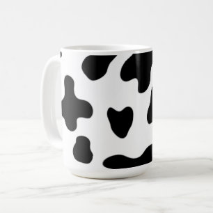 Moderne schöne schwarze und weiße Kuh Kaffeetasse