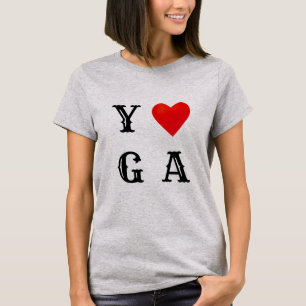 Moderne schöne Yoga-Herz T-Shirt