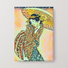 Moderne Schönheit in einem Schneesturm, Chroma-Ver Button