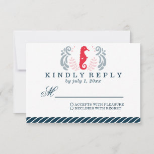 Moderne Schönheits-Hochzeit RSVP Karte