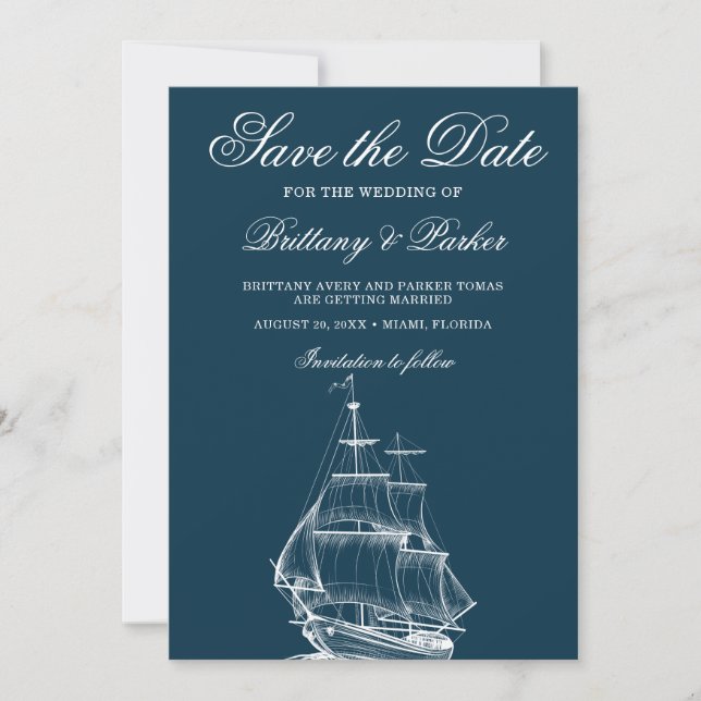 Moderne Schönheits-Hochzeit Save The Date (Vorderseite)