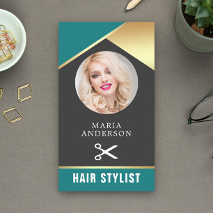 Moderne Schönheitssalon-Foto mit Goldfolie für Fri Visitenkarte