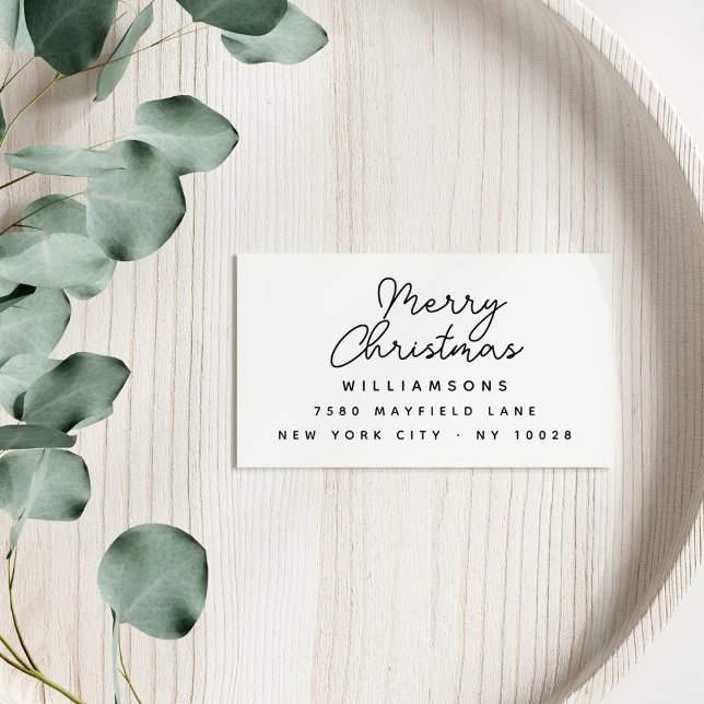 Moderne Schreiben Frohe Weihnachtsfamilie Name Gummistempel (Von Creator hochgeladen)