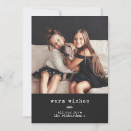 Moderne Schreibmaschine | Ferien-Foto auf Black Gi Feiertagskarte