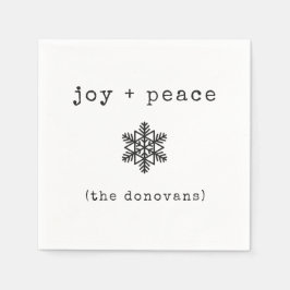 Moderne Schreibmaschine | Schwarz-Weiß-Weihnachten Serviette