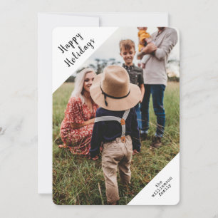 Moderne Schreibmaschine Script Weihnachts-Foto Hol Feiertagskarte