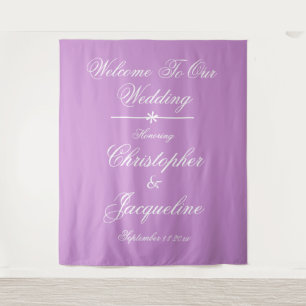 Moderne Schreibschrift Chic Mauve Hintergrund Wandteppich